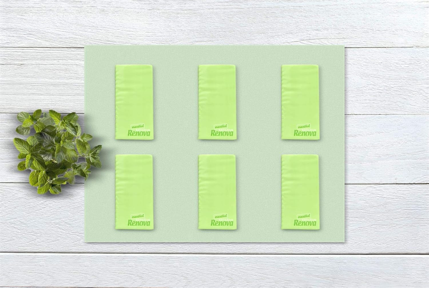 Taschentücher Renova SENSITIVE MENTHOL 6er Pack Regular Weiß 1 Stück (6er Pack)
