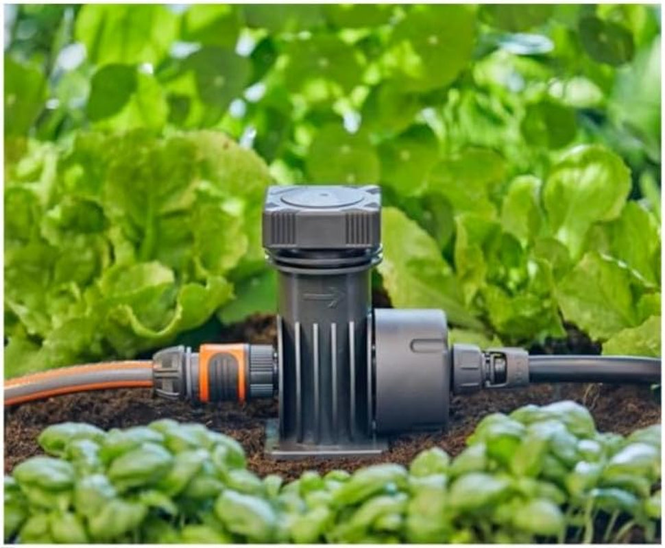 Bewässerungssystem Gardena Micro-Drip Basic Unit 2000: Grundgerät zur Druckreduzierung, Wasserdurchfluss ca. 2.000 l/h, schnelle und einfache Anschlusstechnik (1354-20)