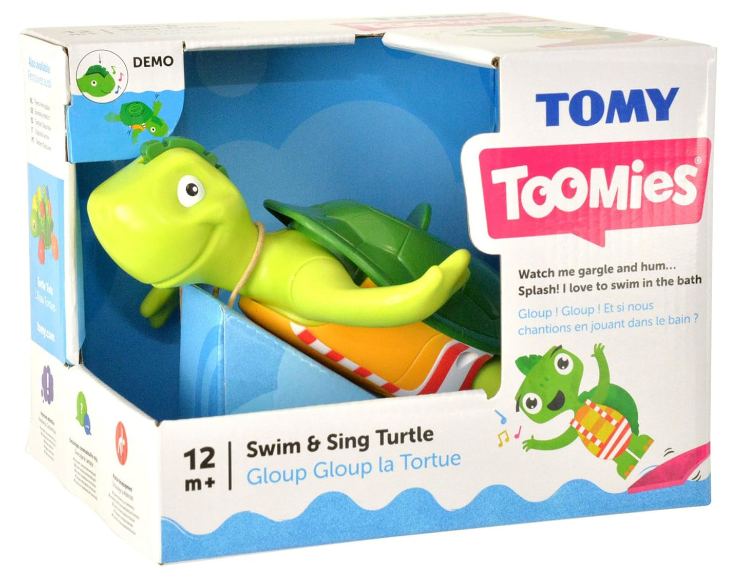 TOMY Kinder-Wasserspielzeug „Plantschi die singende Schildkröte“ mehrfarbig, hochwertiges Spielzeug für Kinder mit Musik, vereint Badespielzeug und Musikspielzeug, ab 12 Monaten! Badespielzeug für Wasserspiele Jucarii Bebe Naty Shop
