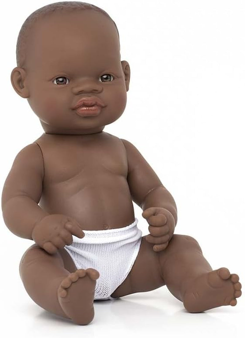Miniland Babypuppe, afrikanischer Junge, 32 cm, anatomisch korrekt