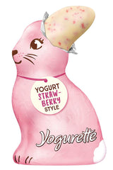 Ferrero Osterhase | 75 G| Weiße Joghurtschokolade mit fruchtigen Erdbeercrisps | Ostern | Osterhas | Geschenk Aus Schokolade im Hasenform Naty Shop
