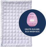Billerbeck E22 Wash-Star UNO Steppdecke – Ganzjahresdecke – 135 x 200 cm – Fasersteppdecke – Magicfill® – Hohlfasern, 100 % Polyester – mit Eco Wash-Egg Steppdecken und Steppdecken Naty Shop Summer Light (Sl) 135 x 200 cm