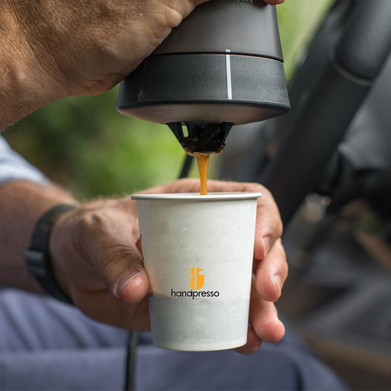 Handpresso - Handkaffee Auto 21000 | 12V Auto-Espressomaschine - 12-Volt-Espressomaschine für Autos | Senseo Pad-Espressomaschine für Autos – 12-V-Reise-Espressomaschine | 12-Volt-Espressor für Wohnmobile