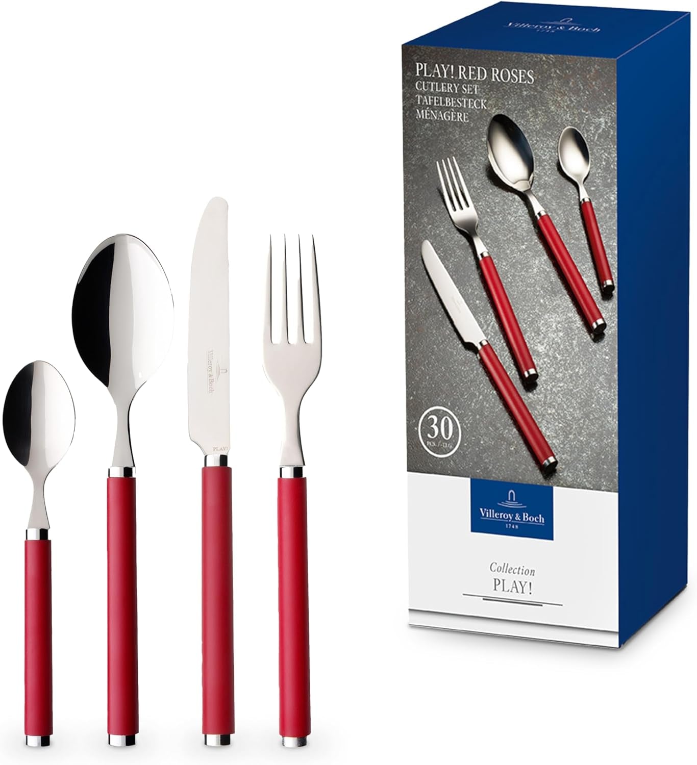 Villeroy & Boch - Spielen! Red Roses Besteckset 30-teilig Kitchen Naty Shop