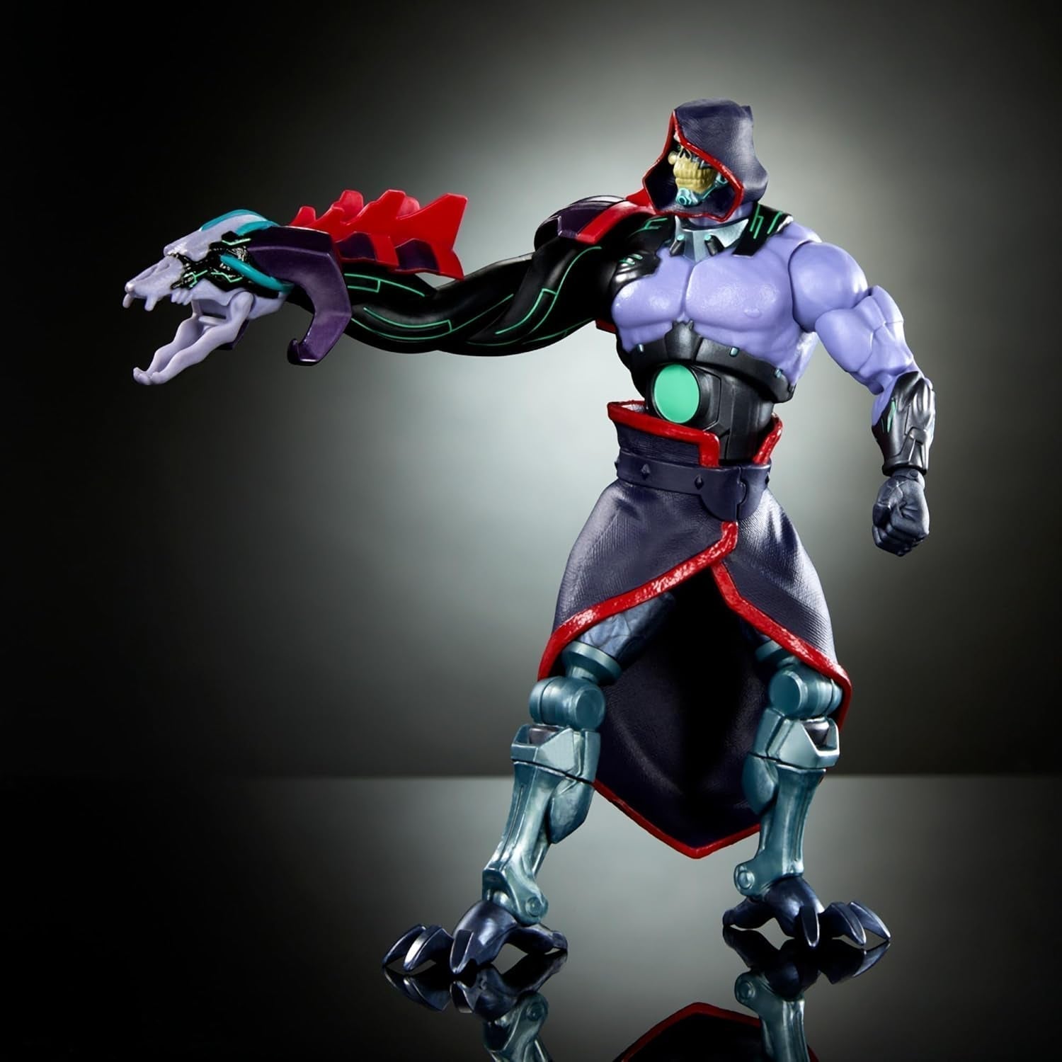Masters of the Universe: Revolution Masterverse Skeletor Actionfigur Sammelfigur mit 30 Bewegungspunkten und beweglichem Roboterarm Motu Toy HYC46 Actionfiguren Naty Shop