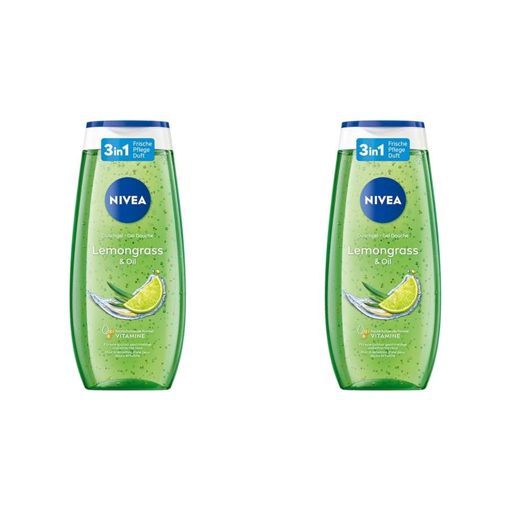 NIVEA Lemon Grass And Oil Duschgel, 250 ml Dusche und Bad Naty Shop 2 Stück x 250 ml