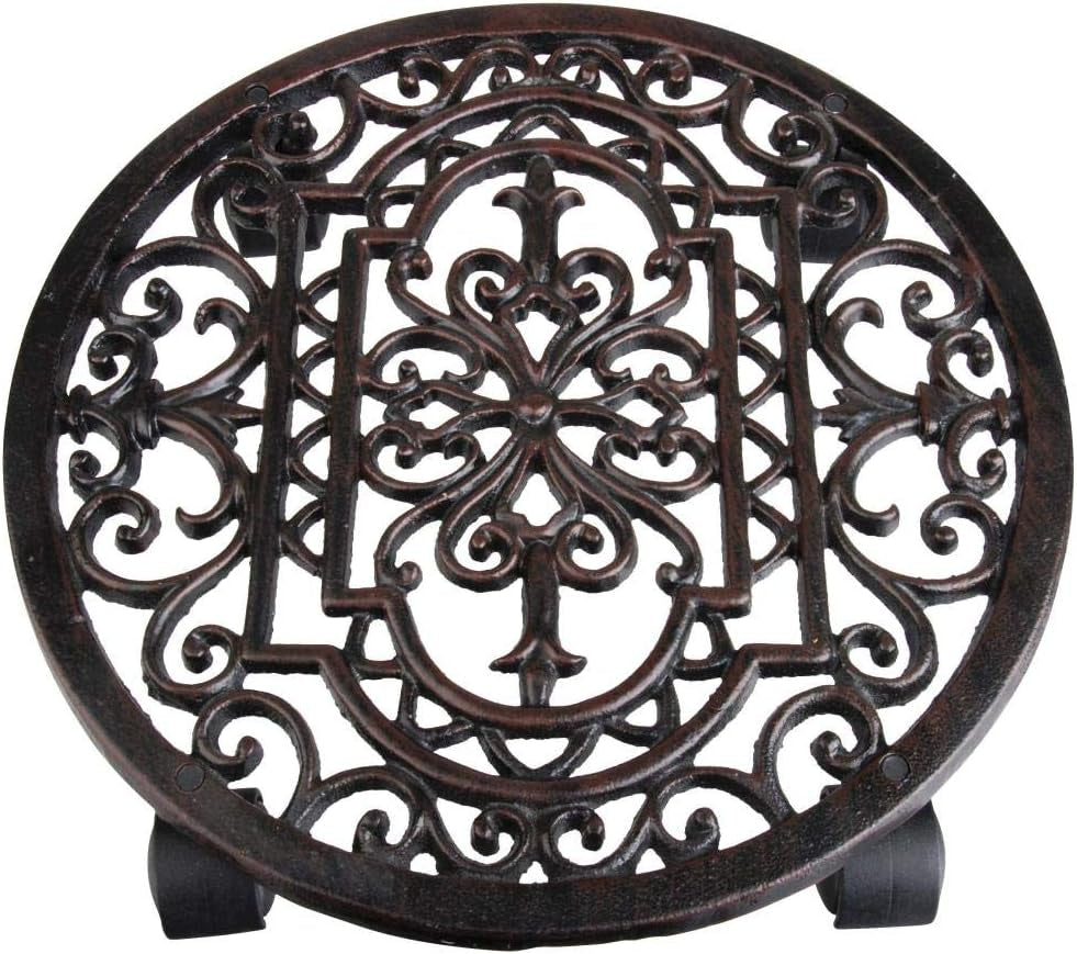 Pflanzenständer, Blumenständer im Antik-Stil, rund, Durchmesser ca. 29 cm