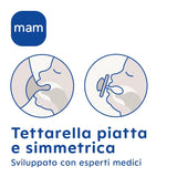 MAM Schnuller ab 6 Monaten (2er-Pack) MAM 6–16 Monate, leuchtet im Dunkeln mit Gummisauger, 2er-Pack mit sterilisierendem Schnullerhalter, Hellblau/Hellblau