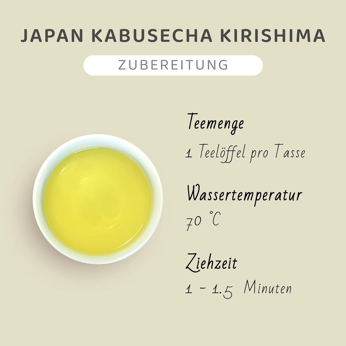 Japanischer Kabusecha-Kirishima-Grüntee, japanischer Kabuse-Sencha, hochwertiger loser Grüntee, ohne Zusatz von Aromen | Wondertea Japanischer Grüntee Kabusecha (50 g)