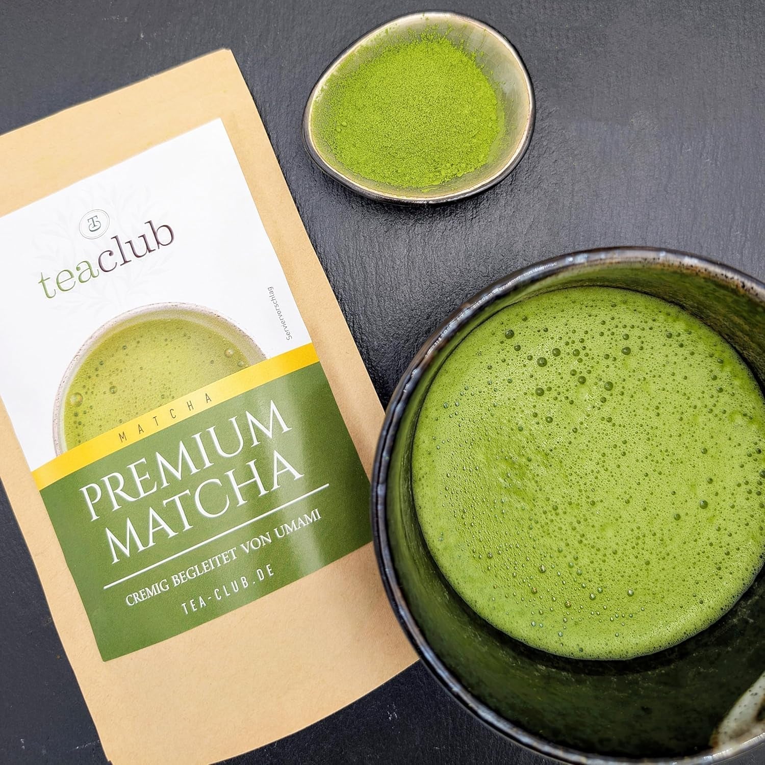 Premium-Matcha-Tee aus Japan, 100 g – im Labor getestet – zeremonielles Matcha-Pulver zur Herstellung von Umami-Matcha, 100 % natürliches Grüntee-Pulver, ideal für Matcha Latte, Teaclub