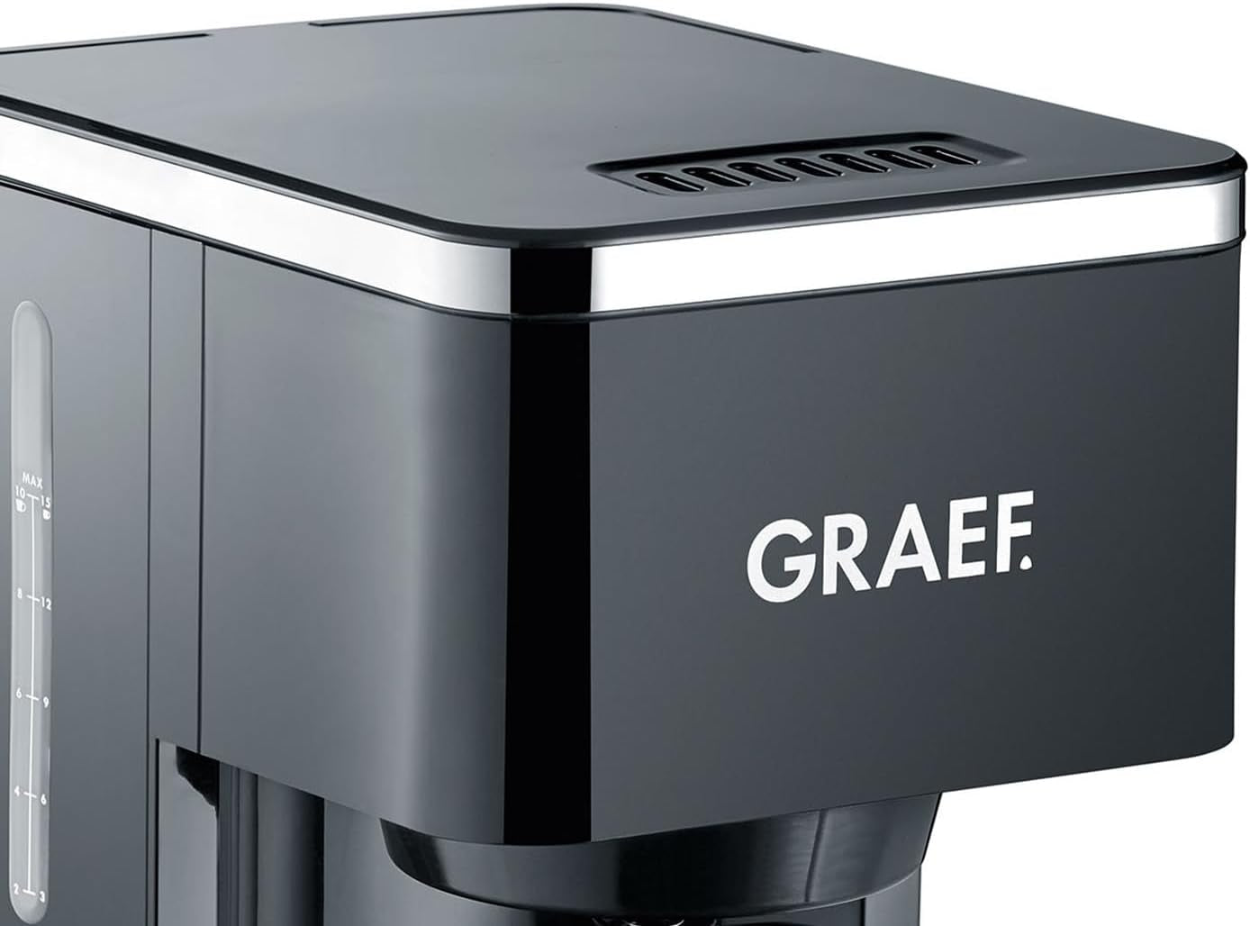 GRAEF. FK402 Filter-Espressomaschine Schwarz, 1,25 L, Warmhaltefunktion, Timer, Pre-Infusion-Funktion, Brühkopf für optimale Geschmacksentfaltung, einfache Bedienung