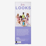 Barbie Looks Doll, Sammelfigur Nr. 24 mit braunem Haar und moderner Y2K-Mode, glitzerndes trägerloses Kleid mit Peeptoe-High-Heels, HRM16 Naty Shop Dolls