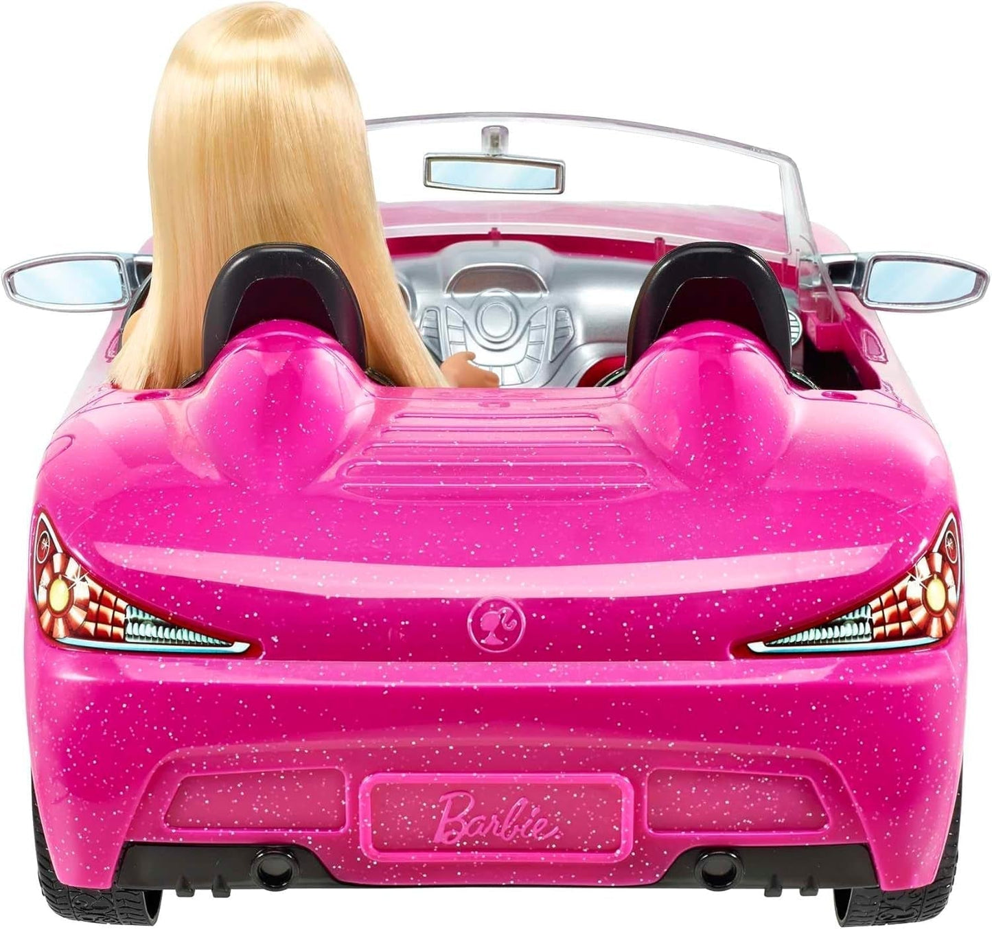 Barbie-Puppe und rosa glitzerndes Cabriolet, realistisches Reifenlogo, 3 Jahre altes Spielzeug, DJR55 Naty Shop Dolls