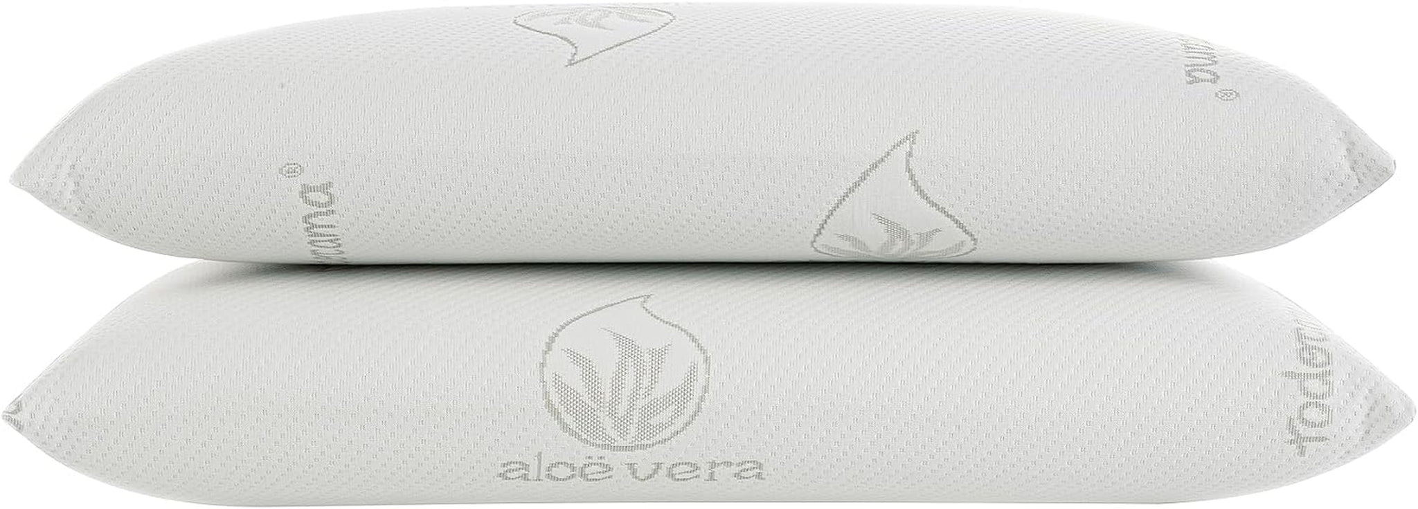 Todocama - Memory-Kissen, Aloe Vera, 2 Stück, 70 cm, weiß Naty Shop Standardkissen