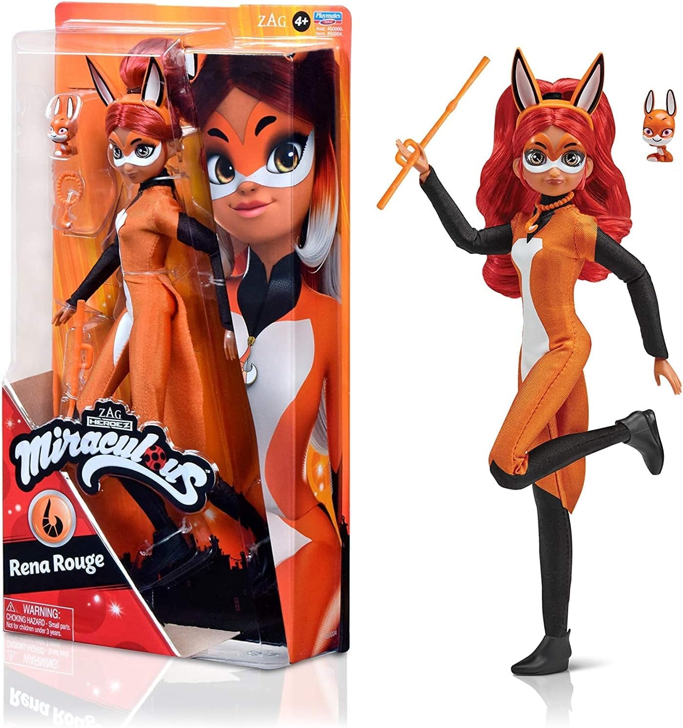 Bandai – Miraculous Ladybug – Puppe Marinette, Farbwechsel-Überraschung – Miraculous Gelenkpuppe, 26 cm + 3 Überraschungen – zufälliges Modell – P50390 Puppen Naty Shop Rena Rouge