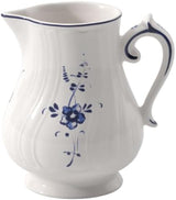 Villeroy & Boch Vieux Luxembourg Milchbecher, 300 ml, Premium Porzellan, Weiß/Blau, 1023410760, Mehrfarbig