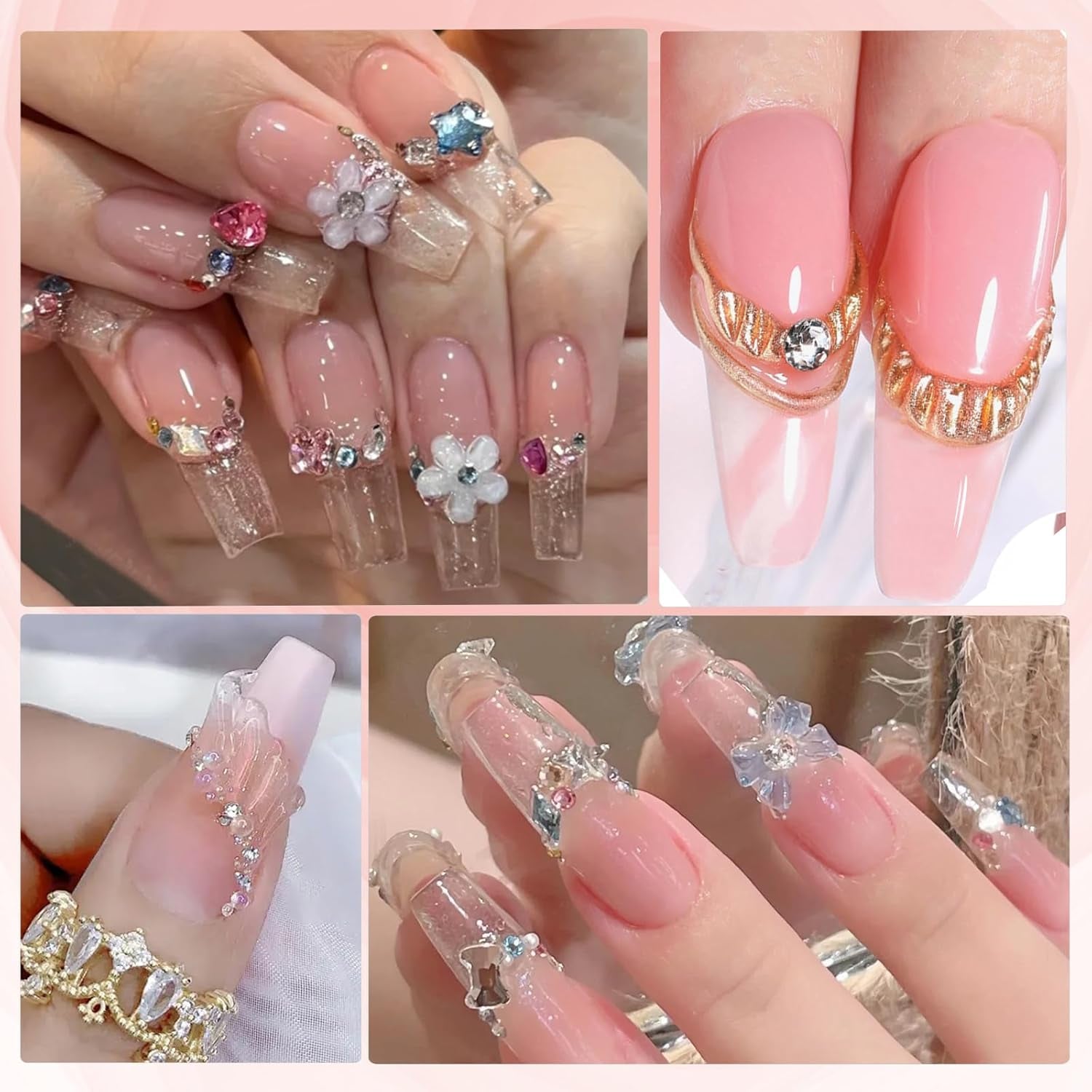 NAILGIL Fester Gel-Nagellack, Fester Gel-Nagelkleber, 3D-Nagelkunst-Skulptur mit Werkzeugset, DIY Home Salon, Transparent 15G