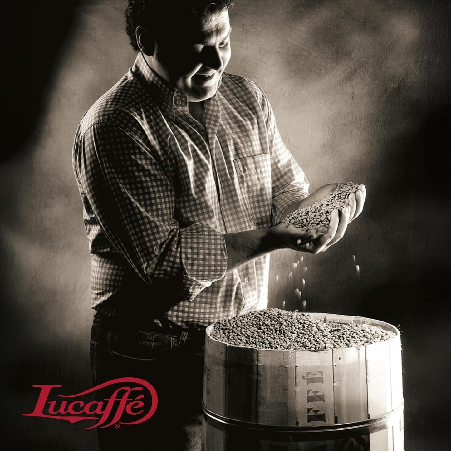 Lucaffé - Kaffeebohnen Mamma Lucia, 1 kg | Kaffee aus ganzen Bohnen für cremigen Espresso | Helle Röstung | intensiver und cremiger Gesmack