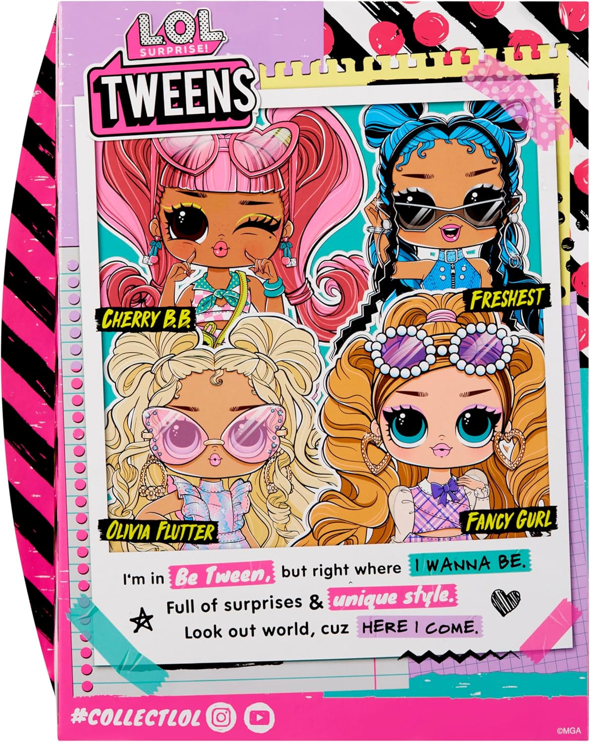 LOL Überraschung! Tweens Core Doll – Fancy Girl – Enthält 1 Modepuppe mit Outfit und Accessoires, 4 Sammlerstücke, Rose