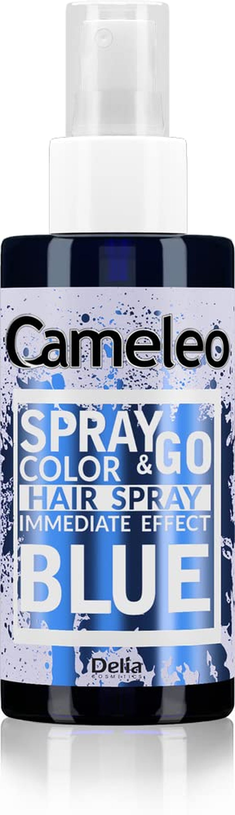 Cameleo - Spray & Go - Haarfärbespray - Lila - für blondes, platinblondes und graues Haar - einfach aufsprühen und loslegen - semipermanent - sofortiges Ergebnis - Karnevalshaarfärbespray - 150 ml Naty Shop Blue Hair Dye 150 ml (1 Packung)
