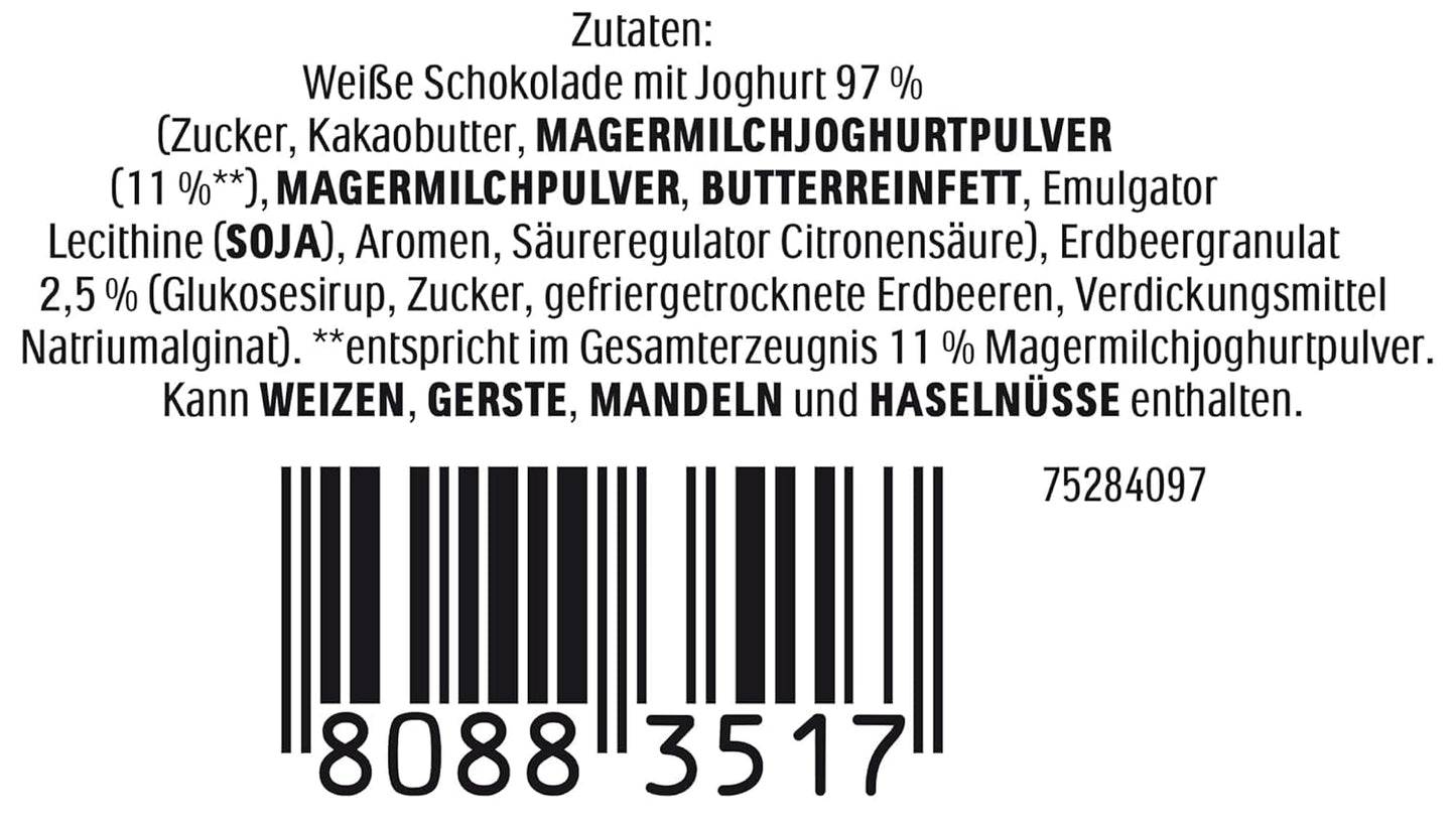Ferrero Osterhase | 75 G| Weiße Joghurtschokolade mit fruchtigen Erdbeercrisps | Ostern | Osterhas | Geschenk Aus Schokolade im Hasenform Naty Shop