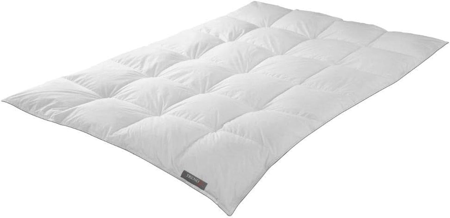 Badenia Trendline Comfort Daunendecke, warme Winterdecke mit 90 % Daunen und 10 % Federn Klasse I, 135 x 200 cm, Daunen bestandengeprüft und Öko-Tex-zertifiziert, hergestellt nach dem deutschen Qualitätsstandard Steppdecken und Bettdecken Naty Shop Comfort 135 x 200 cm warme Winterdecke