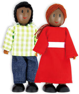 Hape Doll Family – 6-teiliges Puppenhaus-Zubehörset aus dunklem Leder mit Holz- und Stofffiguren, Rollenspiel, Lernspielzeug, interaktives Lernspielzeug für Kinder ab 3 Jahren