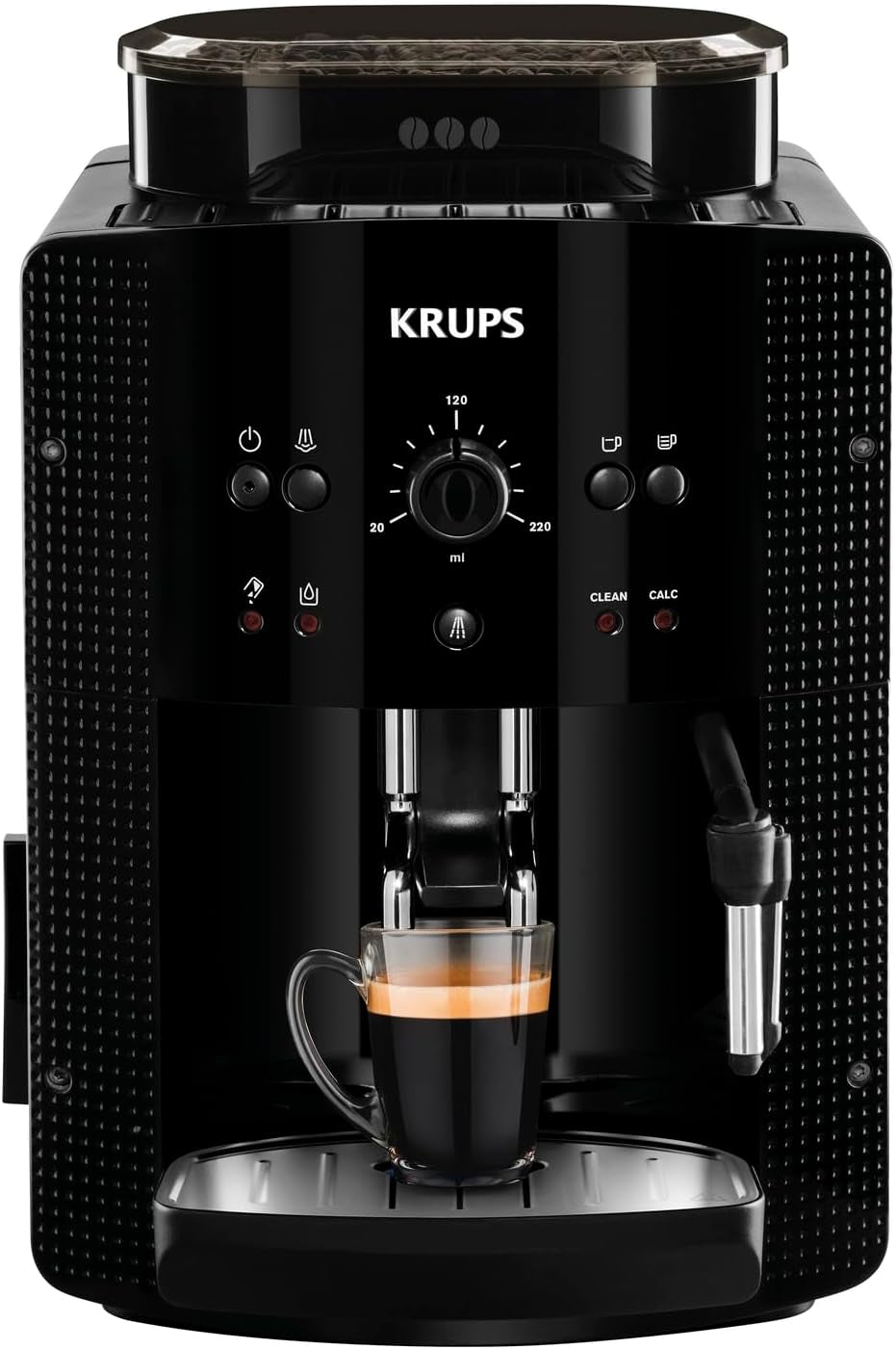 Krups Roma EA81M8 Espressomaschine 1,7 l, 3 Temperatureinstellungen, 3 gemahlene Kaffeetexturen, Schwarz