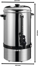 Saro Espressomaschine mit Rundfilter – 6,75 L / 40 Tassen – Edelstahl – Brüh- und Warmhaltefunktion – Sicherheitshahn – Schauglas – 1,5 kW – Modell SAROMICA 6005
