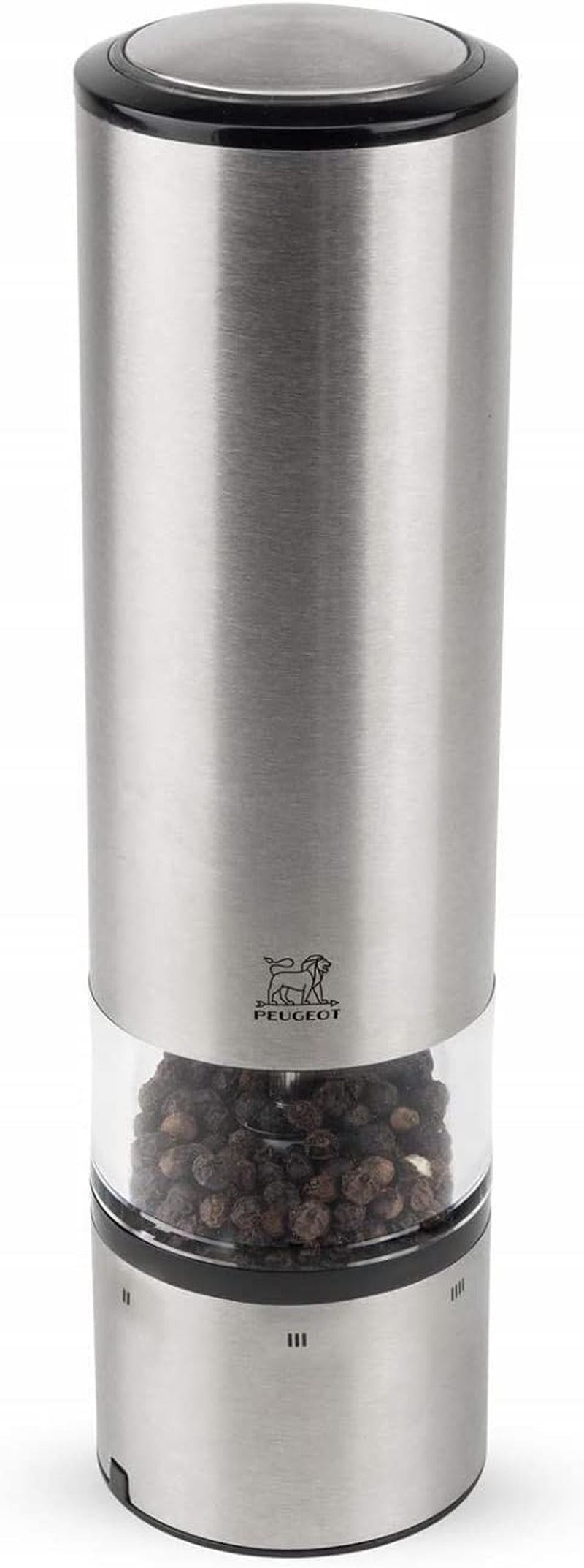PEUGEOT Elis Sense elektrisches Pfeffer-/Salzmühlen-Set, Höhe: 20 cm, Edelstahl, silber Mühlen und Hobel Naty Shop Pfeffermühle