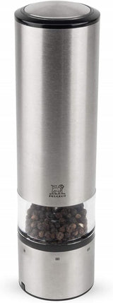 PEUGEOT Elis Sense elektrisches Pfeffer-/Salzmühlen-Set, Höhe: 20 cm, Edelstahl, silber Mühlen und Hobel Naty Shop Pfeffermühle
