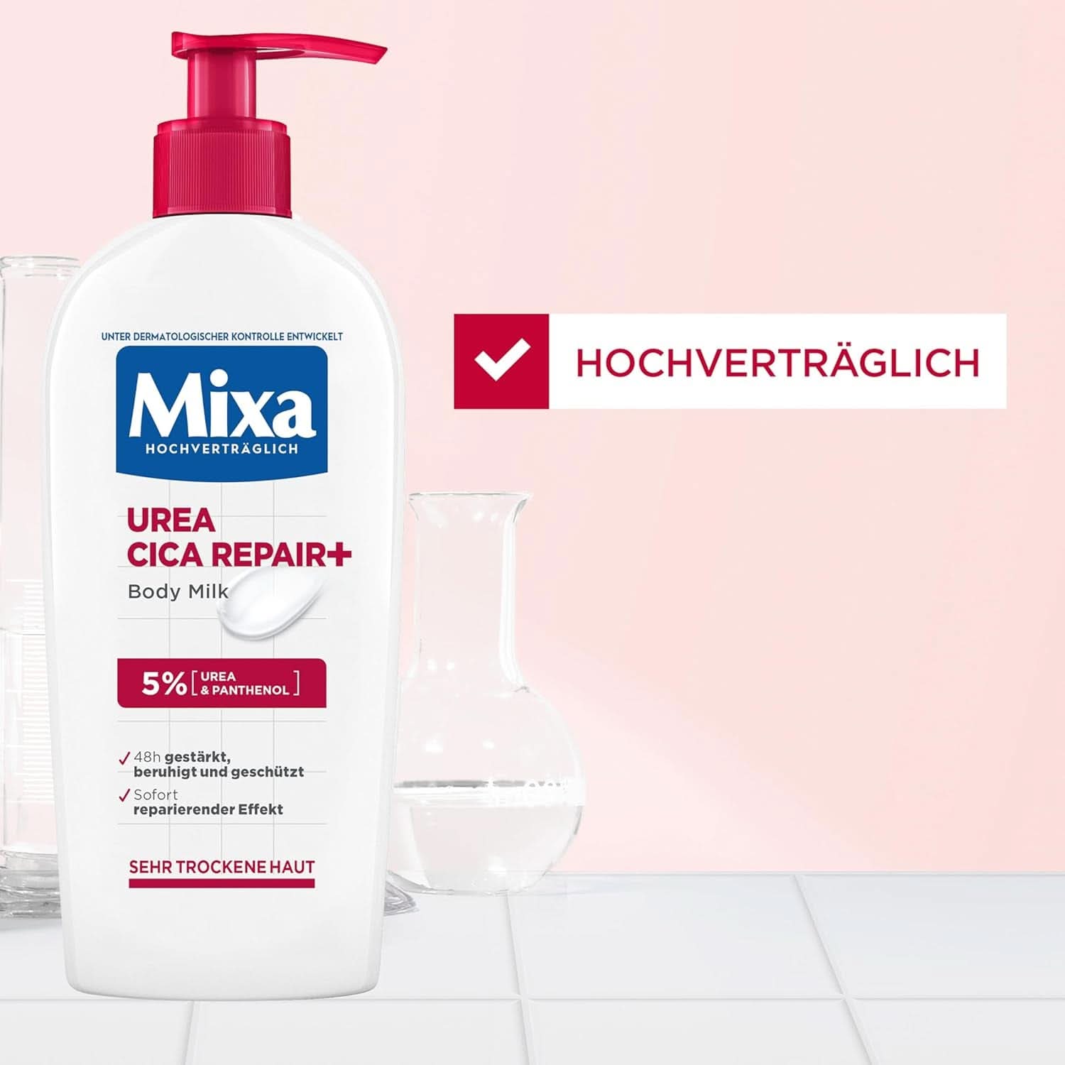 Mixa Urea Cica Body Lotion XXL, Mit Urea und regenerierendem Panthenol, Beruhigende und schützende Körpermilch, Für trockene Haut, 400 ml Dusche und Bad Naty Shop