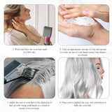 Haarfärbemittel Grau Silber Natürliche Haarfärbecreme für Silbergrau, Graue Haarfärbecreme Silbergrau, Silbergraue Naturhaarfärbecreme Graue Haarfärbemittel für alle Haartypen mit 1 Kopfhautmassagegerät (100 ml) Haarfärbemittel Naty Shop