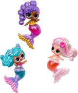 LOL Überraschung! Mermaids Makeover Magic Tots – echter Lipgloss für Sie und Ihre Puppe zum Selbermachen, Mischen und Kreieren von Make-up, lustiges Wasserspiel, 6 Puppen zum Sammeln – ab 4 Jahren