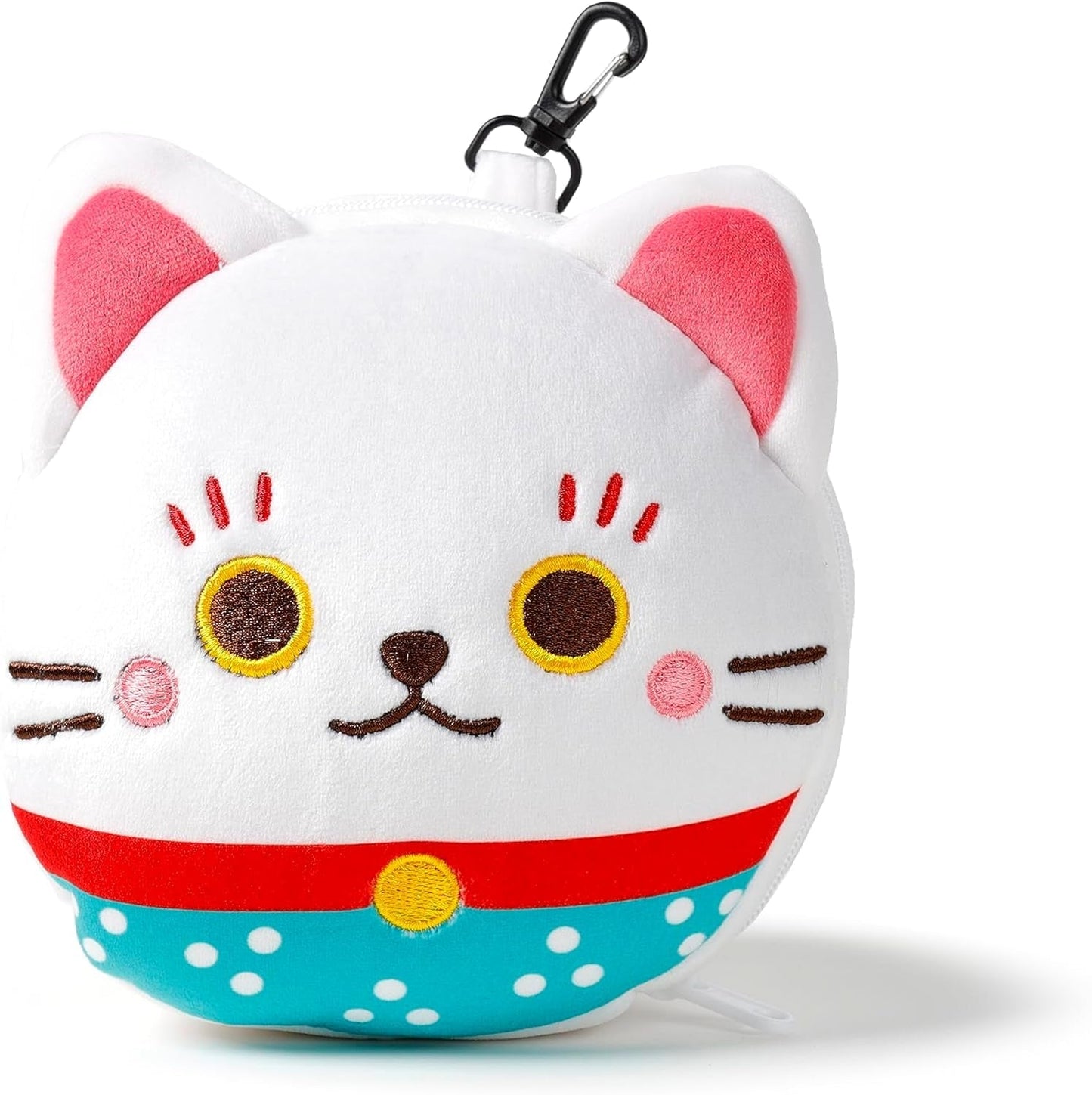 Reisekissen mit Relaxeazzz-Maske – Maneki Neko Katze Glücksbringer Reisekissen Naty Shop