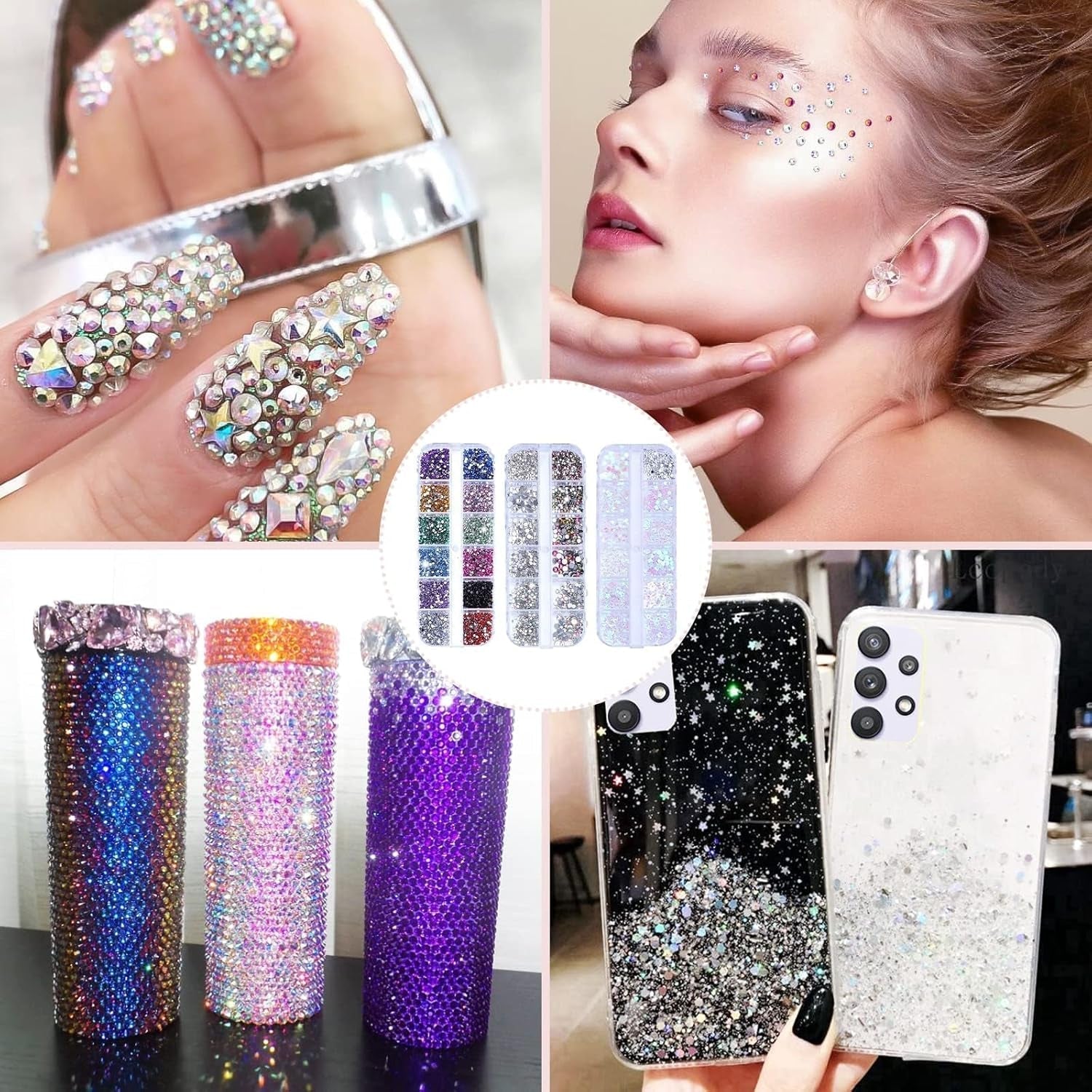 4200 Stück Strasssteine ​​​​Für Nägel, Nagelglitzer, Pailletten, Nagelaufkleber Mit Kristallen, Nagel-Edelsteinen, Diamanten Für Nagelkunst, Einschließlich Wachsstift Für Strasssteine ​​​​Und Strass-Picker