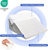 Verstellbares Keilkissen für Kinder, hochdichtes Schaumstoff-Lesekissen für Bett und Sofa, ergonomisches Bettkeil-Kopfkissen für Schlaf-Reflux-Apnoe, Beinkissen/Rückenkissen zum Spielen und Lesen (weiß und grau)