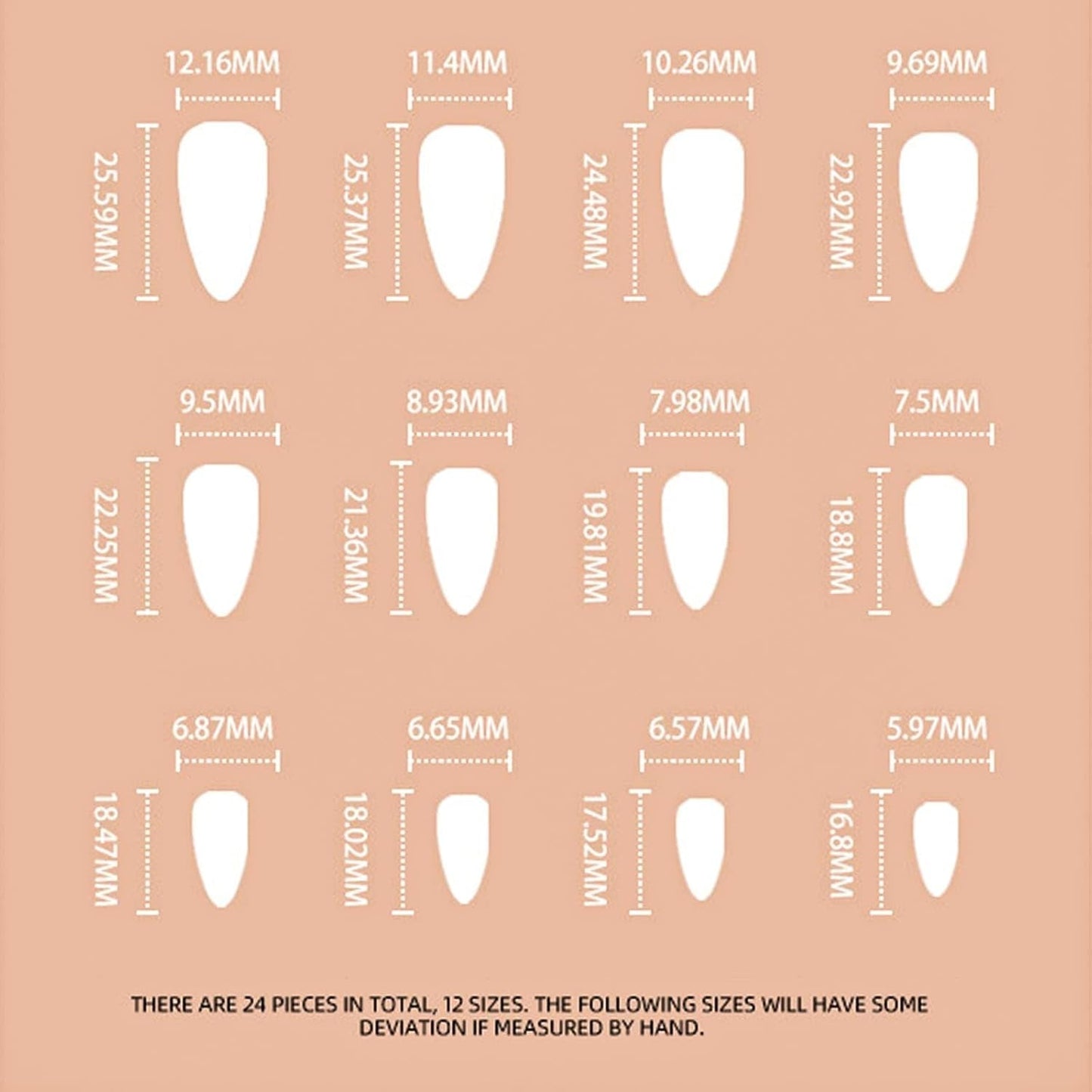 24 Stück French Press On Long Nails Sargweiß Künstliche Nägel Ombre Pink Nude Klebenägel Acrylnagelset Nagelspitzen für Frauen Frühling Sommer Nagelzubehör