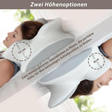 Nackenkissen, orthopädisches Kopfkissen, Memory-Schaum-Kissen, Seitenaufprallkissen – ergonomisches Design, hohle Form für Seiten-, Rücken- und Bauchaufprall, hellgrau, orthopädische Halskissen von Naty Shop
