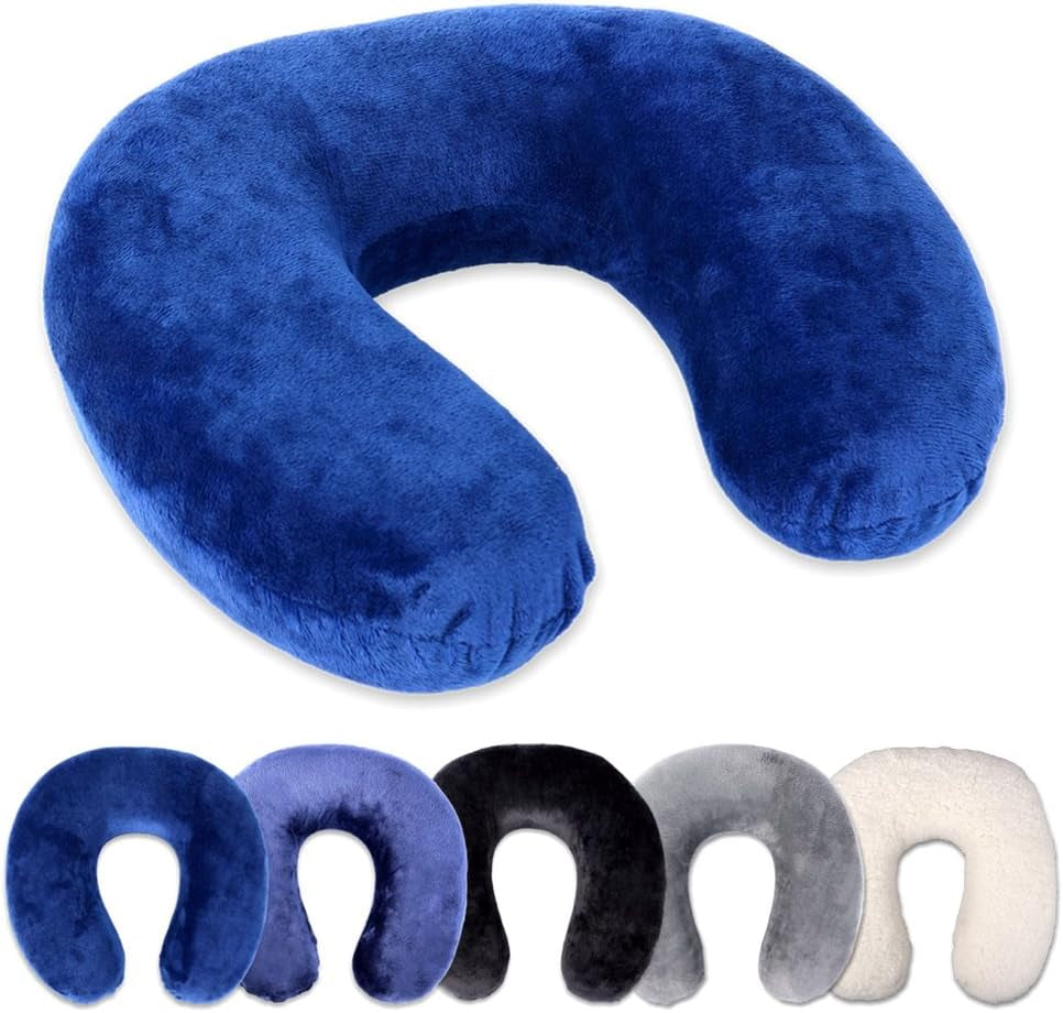 Rocco eK Nackenkissen, 4 Farben erhältlich, Reisekissen, Nackenstützkissen, orthopädisches Nackenstützkissen, Memory Foam