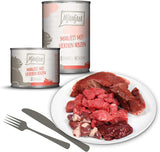 MjAMjAM – Premium-Nassfutter für Katzen – Mischpackung I – Huhn, Rind, Herzen, 6er-Pack (6 x 200 g), getreidefrei mit extra Fleisch