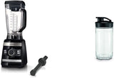 Bosch Standmixer Vitaboost MMBH6P6BDE, 6-Klingen-Edelstahlmesser, 2.5L Tritan-Mixbehälter, Stopfer, 6 Automatikprogramme, Rezeptbuch, Bpa-Frei, Einfache Reinigung, 45.000 U/Min, 1600 W, Schwarz Bucatarie Naty Shop Bundle Mit Becher 300Ml 6 Automatikprogramme Deutsches Rezeptbuch