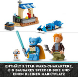 LEGO Star Wars: Die Abenteuer der jungen Jedi-Ritter Crimson Firehawk, Kinder-Starterset mit baubarem Raumschiff, Speeder-Bike und 3 Figuren, Geschenk für Jungen und Mädchen ab 4 Jahren 75384 Bausets Besuchen Sie den LEGO-Store