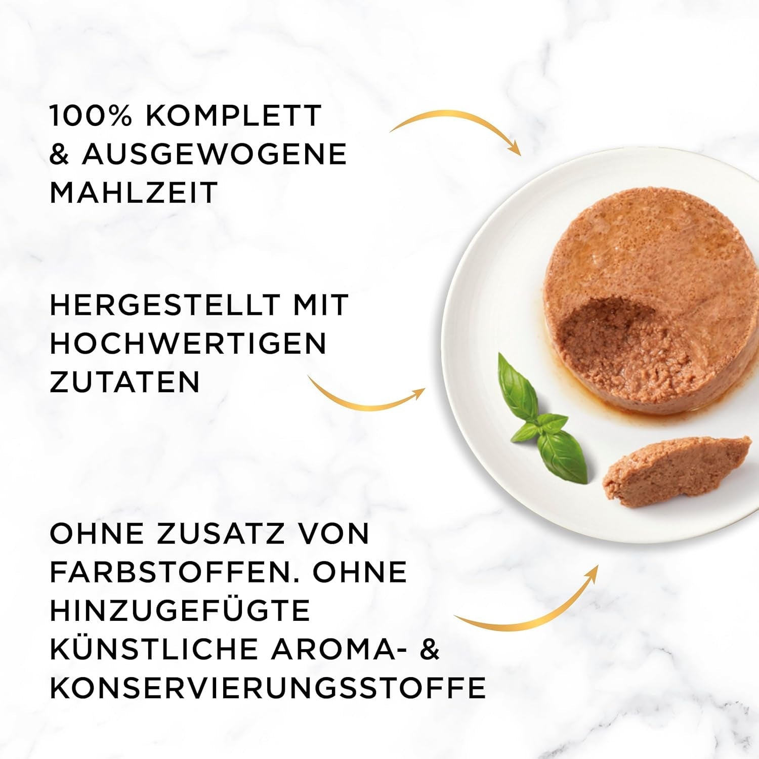Fine Pate Gourmet Gold mit Gemüse, Nassfutter für Katzen mit Forelle und Tomate, 12er Pack (12 x 85g)