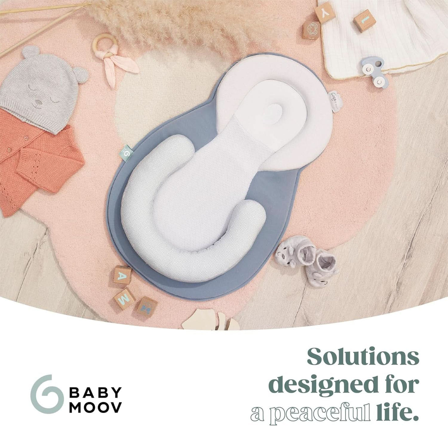 Babymoov Cosydream Mosaik-Positionierungskissen für Babys zur Linderung von Koliken und zur Vorbeugung von Plagiozephalie, 0-3 Monate Zubehör Essen und Stillen Bebe Naty Shop
