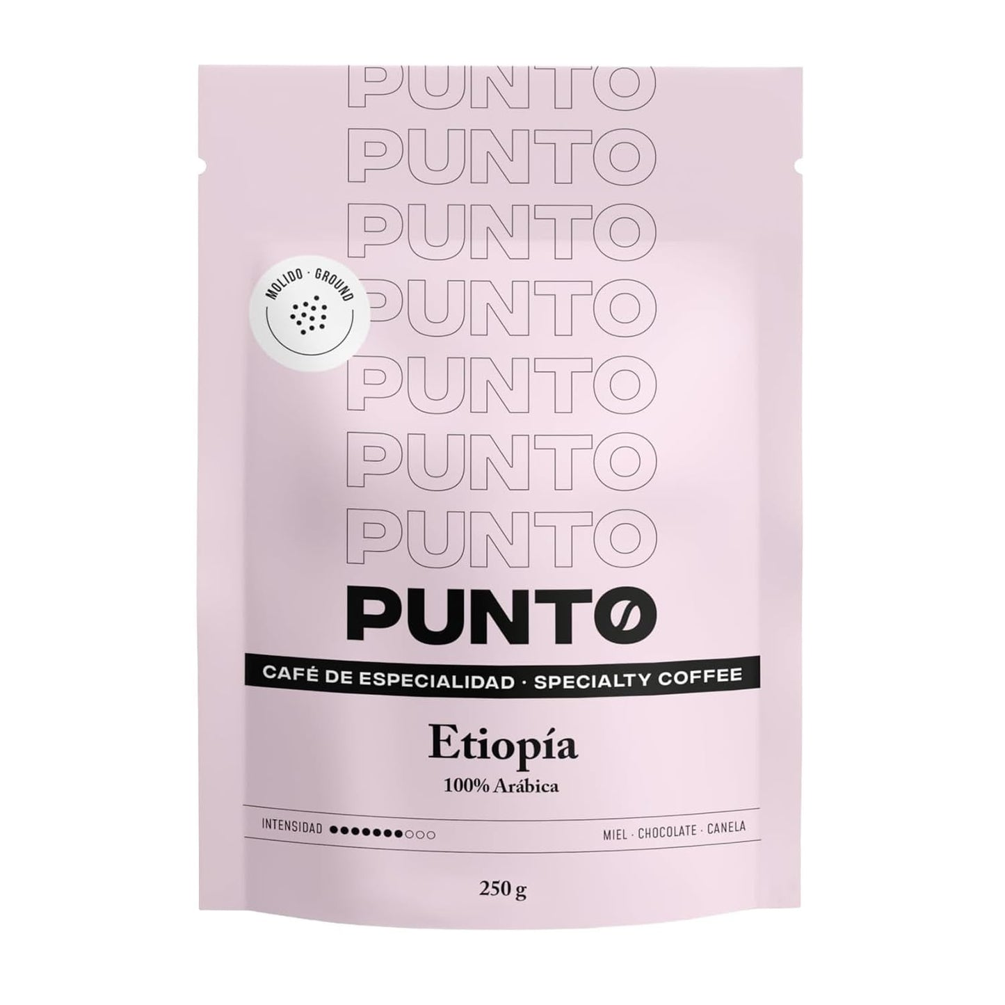 – Gemahlener äthiopischer Kaffee – 250 g – Spezialkaffee – Mittlere Röstung – 100 % Arabica – Noten von Honig, Zimt und Schokolade – Intensive Säure – Mittlerer Körper