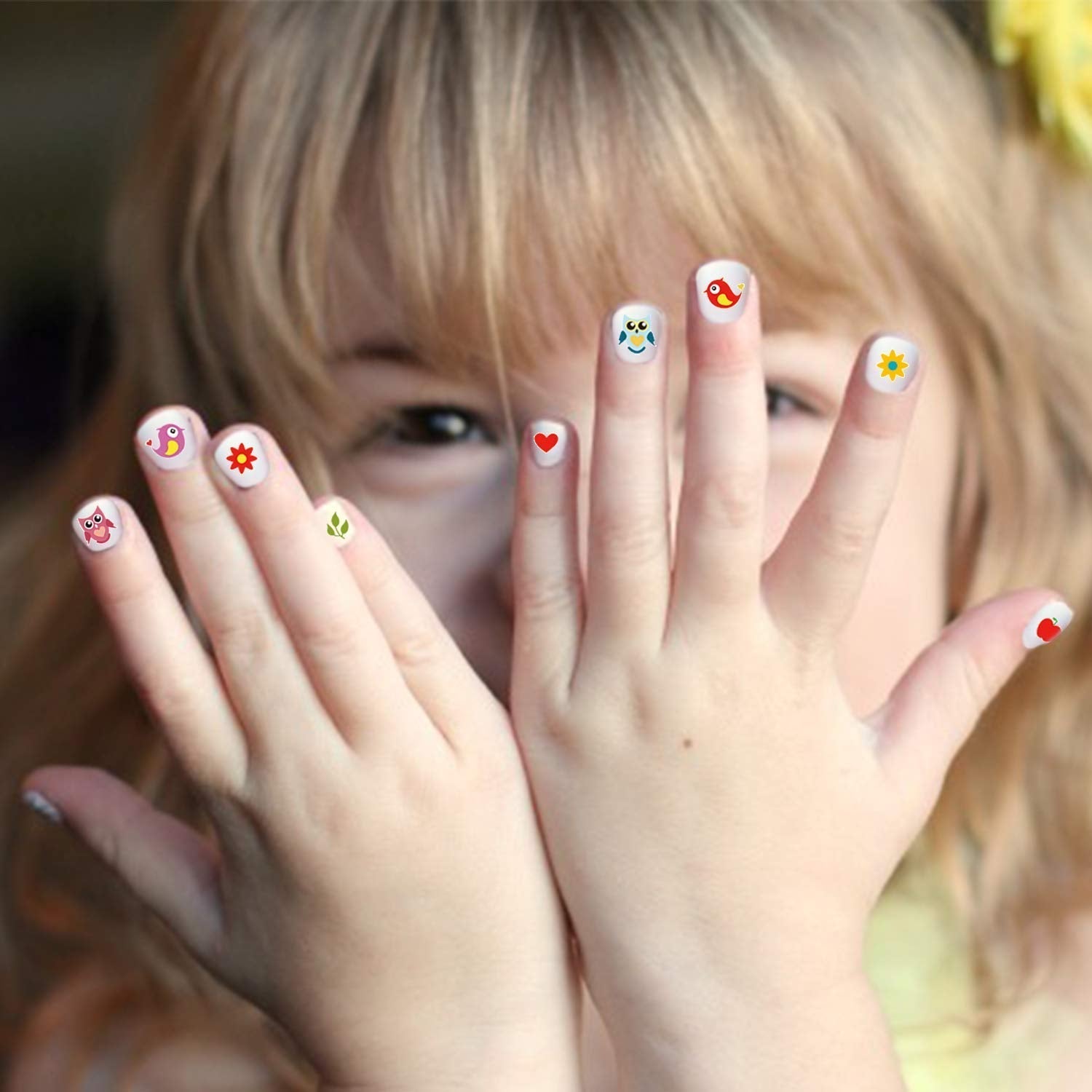 Nagelaufkleber für Kinder und Mädchen, über 600 Designs, Tiere, Früchte, Dinosaurier, Autos, Blumen, selbstklebende 3D-Nagelaufkleber für Kindergeburtstag, Party, Tee, Nagelstudio und Spa-Geschenk