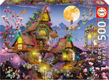 Educa - Puzzle 500 Teile für Erwachsene | Feenhaus, 500-teiliges Puzzle für Erwachsene und Kinder ab 11 Jahren, Fantasy, Märchen, Feen (19554) Puzzle Naty Shop Standardtitel
