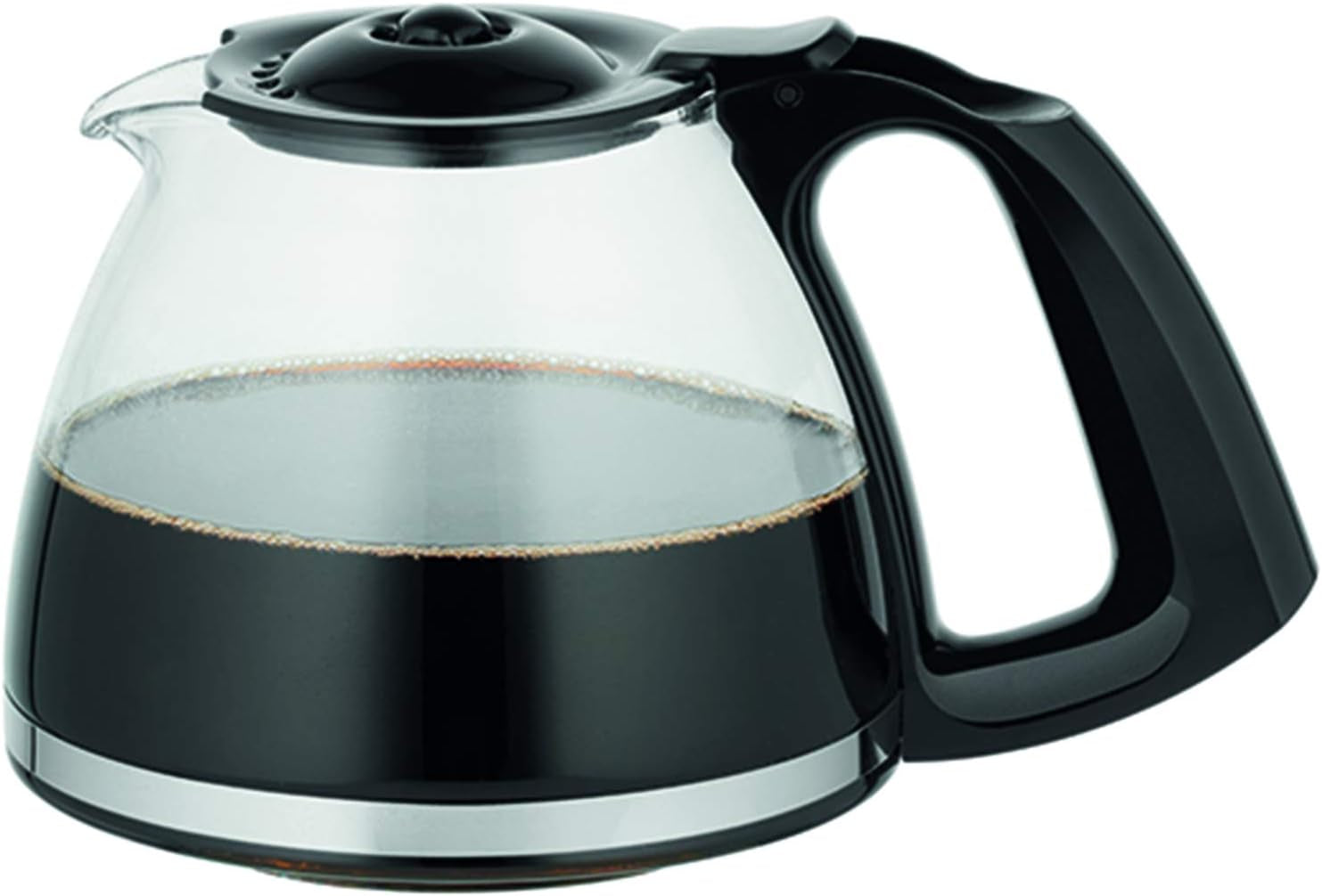 Subito Espressomaschine mit Filter, Glaskaraffe, 10–15 Tassen, Fassungsvermögen 1,25 l, automatische Abschaltfunktion, abnehmbarer Filter, Wasserstandsanzeige, Edelstahl, Rot/Schwarz, FG360D