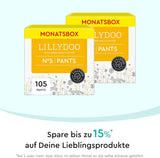 LILLYDOO hautfreundliche Hosen, Größe 5 (12–17 kg), Monatsbox (105 Stück)
